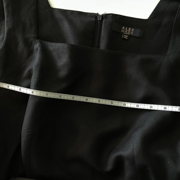 NWT ALEX MARIE 14W BLACK SLEEVELESS DRESS WITH A 4" PLEAT AT THE HEM - Picture 12 of 14